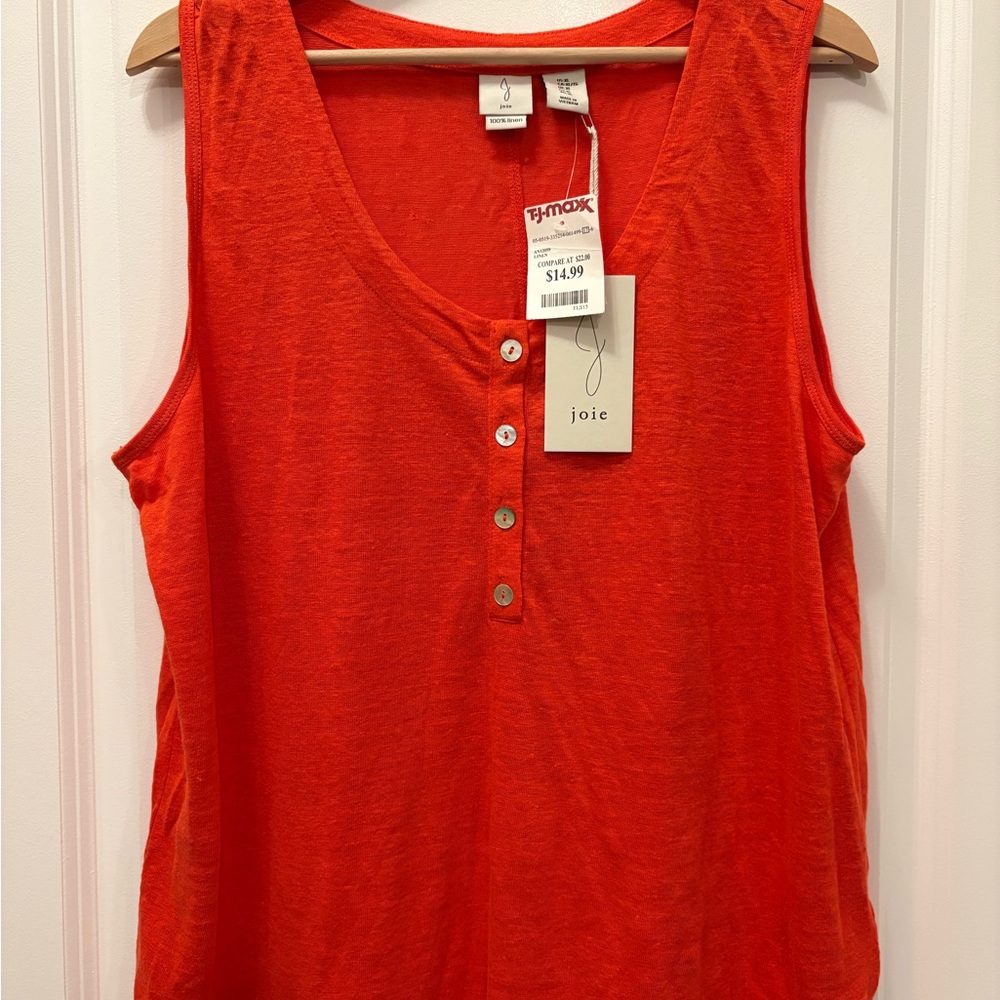Joie Women's Orange Sleeveless Top